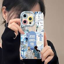 Funda para móvil con estampado de gafas de sol de panda, compatible con fundas para Samsung, Apple, VIVO, OPPO,  y Honor. Fabricada en TPU, ofrece protección contra golpes y caídas. ¡Perfecta para una protección con estilo en cualquier lugar! - Blanco - Ver 5