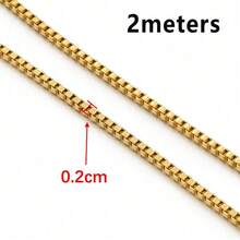 2m Fashion Stainless Steel O-Chain Round Circle Chain Lip Chain Cross Bead Chain For DIY Handmade Necklace Bracelet Jewelry Accessories - Chain - View 10