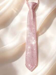 Men's Fashion Sparkling Diamond Tie With Full Diamond Crystal Decoration Tie, Party Performance Versatile Accessories - Multicolor - View 16