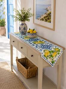 1 Buah Taplak Meja Poliester Motif Bunga Lemon Ubin Mediterania Biru Vintage, Sempurna untuk Dekorasi Tengah Meja Makan Selama Liburan Musim Semi dan Musim Panas, Pesta Ulang Tahun, Hari Thanksgiving, Pernikahan Musim Gugur dan Musim Dingin, dan Pertemuan Liburan. - MultiWarna - View 12