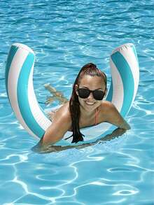 1 Pack U-Shaped Inflatable Swimming Float Noodle, Thickened PVC Water Lounge Float, Portable Pool Floating Chair For Adults, Summer Pool Beach Party Vacation Water Toy - Multicolor - View 9