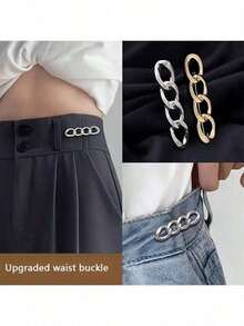 1/3 PiecesDetachable Alloy Waist Chain Brooch, Women's Shaping Belt, High-Quality Decorative Accessory, Suitable For Any Style, Applicable To Dresses, Sweaters, T-Shirts, Shirts, And Jeans - Multicolor - View 5