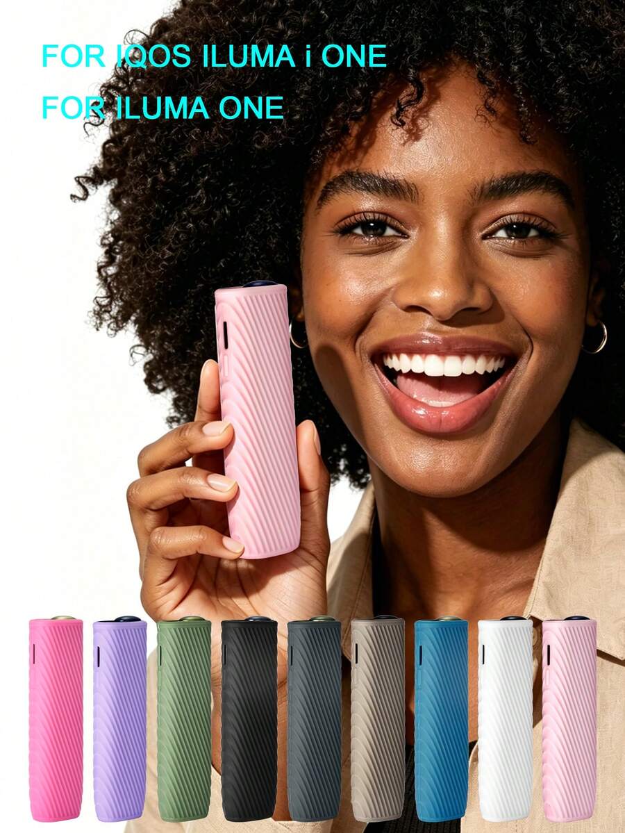 1 Buah Casing Pelindung Rokok Elektrik Silikon Aneka Warna Baru dengan Tali Gantungan, Anti Selip dan Anti Jatuh, Pola Diagonal Tunggal UNTUK Aksesori IQOS ILUMA I ONE & ILUMA ONE, Cocok untuk Penggunaan Sehari-hari atau Sebagai Pilihan Hadiah yang Bagus