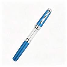 Bolígrafo de fuente de barril transparente de metal tipo pulsador con plumín absorbente de tinta multicolor para oficina, escuela, escritura, regalo de negocios - 3024 - Ver 7
