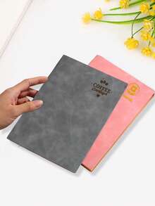 1 Personalized Notebook; A5 Size, Customizable With Names, Logos, Text, Or Patterns; Stylish Leather Cover; Suitable For Work, Business, Study, Meetings, And Travel; Multifunctional Notebook. - Multicolor - View 5