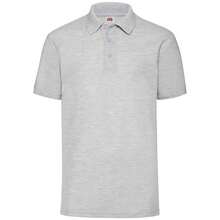 Fruit Of The Loom Mens Pique Polo Shirt - Heather Grey - View 1