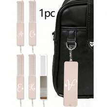 2-In-1 Foldable Comb And Makeup Mirror, Printed With A-Z Letters, Portable Keychain Comb Suitable For Women And Girls, Pocket Hair Comb With Chain, Can Be Used As Keychain Or Bag Charm | Personalized Handheld Mirror, Essential For Outdoor, Office And Back To School Travel, Suitable For All Hair Types Styling Tool - A - View 4