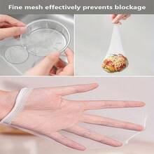 10/30/60PCS Disposable Kitchen Sink White Fine Mesh Filter Bag, Elastic Kitchen Sink Filter Mesh Trash Bag, Expandable, Anti-Clogging, Fits Most Sizes Sink Filter, Keeps Sewer Line And Garbage Disposal - A - View 5