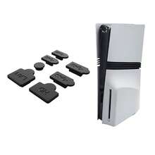 Compatible With PlayStation 5 Slim, 2pcs Optical Drive Version Console Split Protective Case + 7pcs Dust Plug Set, Dustproof, Scratch-Resistant, Waterproof, Skin-Friendly Soft Silicone, Easy To Install And Store, Practical Gaming Accessories - Set Main Unit Cover + Dust Plug - View 8