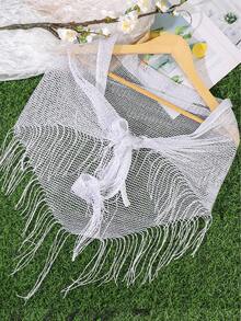 1pc Fashion Vintage Hollow Tassel Headscarf Hair Bandana Classic Versatile Suitable For Daily Outings Street Photography Wearing Headscarf Hair Accessory Celebration Holiday Gift - Multicolor - View 7