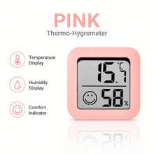 1pc/2pcs Mini Indoor Thermometer & Hygrometer, LCD Digital Temperature & Humidity Monitor, Suitable For Bedroom, Office, Greenhouse And Home Room Temperature & Humidity Monitoring, Battery Included - A - View 3