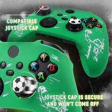 Football Theme Tabletop Game Accessories Trophy Pattern Handle Skin Sticker Compatible With Xbox Series X Wireless Controller RALAN 1pc Controller Protective Shell + 2pcs Customized Joystick Caps - View 10