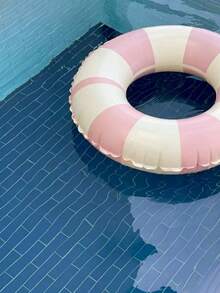 Nuevo aro de natación rosa para adultos, flotador inflable blanco y azul, adecuado para verano, playa, piscina y otras ocasiones. - Rosa - Ver 4