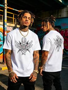 Vintage Retro Style Men Short Sleeve T-Shirt Fashion Male Apparel - White - View 2