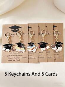 10 pièces Ensemble de porte-clés en forme de mortier,Cadeau commémoratif pour les anciens élèves,Cadeau pour elle/lui -Porte-clés avec cartes de motivation pour l'anniversaire,Cadeaux de rentrée scolaire - Multicolore - Voir 13