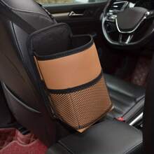 1 Stück Auto-Sitz-Seiten-Becherhalter-Aufbewahrungstasche mit Abdeckung, Organizer für Fahrzeuginnenraum, Auto-Zubehör-Organisationsbedarf, Spaltfüller-Caddy-Tasche - Verschiedenfarbig - Übersicht 2