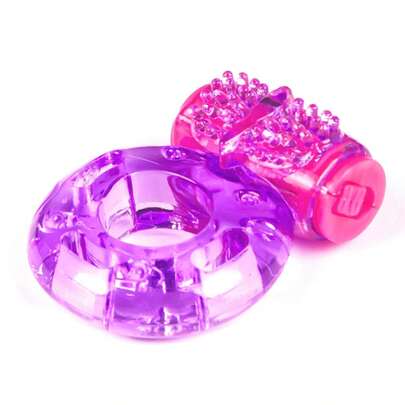 Mini Vibrating Cock Ring With Bullet Vibrator, Rabbit Vibrator Penis Ring Vibrating Sex Rings Delay Stimulator Mens Couples Male Sex Toys Men Vibrator, Sexual Pleasure Enhanch, Adult Sex Toy, Pink