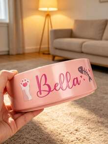 Personalized Ceramic Pet Bowl Customized Cat And Dog Food Bowl,Custom Design Dog Bowl,Personalized Dog Food Bowl With Name,Gift For Dog Lovers,Cat Feeder Bowl Pet Gift - Perfect For Cats And Dogs,Suitable For Food And Water Supply, Personalized Gift - Multicolor - View 6