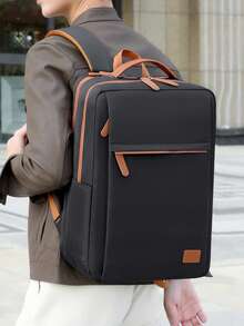 Business Travel Laptop Bag For Tourism And Commuting, Large Capacity Leisure 16-Inch - Black - View 2