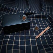 Men's Vintage Wooden Cufflinks And Tie Clip Set – Formal Accessories For Banquets And Weddings – Perfect For Holiday Gifts - 1 - View 5