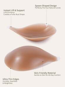 1 buah Bra Pengangkat Tak Terlihat Leher Halter Cokelat, Bra Tak Terlihat Anti Selip untuk Dada Kecil, Bra Tanpa Tali dan Tanpa Punggung, Cocok untuk Gaun, Pakaian Renang, Bikini, Bra Silikon Pengangkat Tak Terlihat Baru dengan Tali, Memperindah Belahan Dada - cokelat kopi - View 5