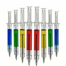 6支創意針筒造型圓珠筆 隨機配色 新奇趣味多色針筒造型圓珠筆 創意禮物 適合護理師與醫生 生日與派對完美選擇 學生開學理想趣味文具 - A - 查看 2