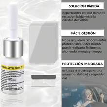 2-Piece Car Windshield Repair Kit, DIY Auto Glass Scratch & Crack Fix Fluid, Durable Windshield Chip Repair Tool - A - View 5
