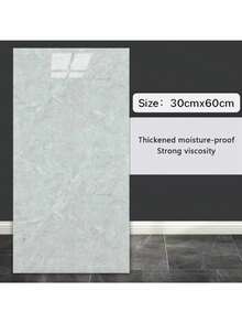 10pcs Self-Adhesive Marble Tiles Sticker Waterproof PVC Tile Wall Sticker Bathroom Livingroom Decor Imitation Ceramic Tile - Multicolor - View 4