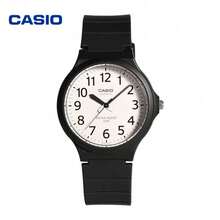 Casio 中性休閒日常卡西歐石英手錶，全黑樹脂錶殼錶帶易讀錶盤 50M 防水配件 MW-240 - 均碼 - 查看 6