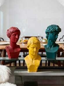 1 buc. matriță din silicon pentru lumânări în formă de bust David, textură clară, ușor de demolat, reutilizabilă, rezistentă la temperaturi înalte, formă clasică de sculptură europeană David, pentru DIY, decorațiuni de casă, cadou handmade, Halloween, Thanksgiving, Anul Nou - A - Vizualizare 7