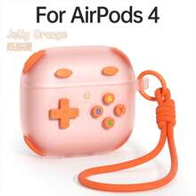 Game Console Style Silicone Protective Case For AirPods 4, Apple Wireless Bluetooth Earphone Cover - Multicolor - View 3
