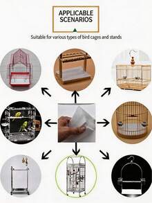 20 piezas de forro de papel a prueba de fugas para jaula de pájaros, hojas desechables impermeables y absorbentes sin filtración para bandeja de jaula, para limpieza diaria y protección del fondo de la jaula de loros, periquitos, cacatúas y aves domésticas - Ver 4
