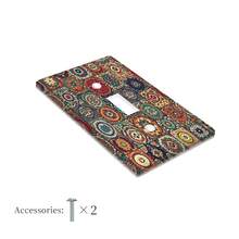 Bohemian Style Magnetic Self-Adhesive Light Switch Cover - Home, Kitchen And Bathroom Decorative Wall Panel, 1 Set/2 Sets Option, 2D Flat Print Fits Single/Double Toggle, Outlet, Decor Switch, Rectangular/Round, No Battery Required, Wall Decor, Wireless, Suitable For Standard Switches, Light Switch Cover Decoration, Wall Decoration Bathroom/Bedroom/Living Room/Kitchen Universal With Screw Accessories - one-size - View 12