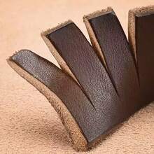 1pc Solid Color Casual Genuine Leather Belt For Men, All Seasons - Multicolor - View 4