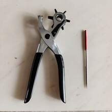 1pc Handheld Metal Hole Punch Tool + 1 Pack Of Rivets (90-100pcs), Professional Multi-Functional Faux Leather Punching Tool, Suitable For Belts, Metal Rings, Handmade DIY Leather Shoelaces, Eyelets, Rings, Punching Holes For A4 Paper, Earrings, Tags, Hanging Cords, Multi-Purpose Office Punching & Binding Tool - 2-in-1 (handheld) - View 12