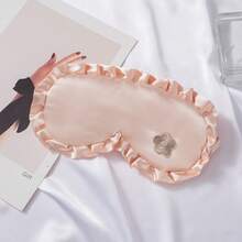 Lace Faux Silk Eye Mask With Embroidered Flower Design, Skin-Friendly, Non-Pressing, Cute Ins Style Blackout Sleep Mask - Multicolor - View 15