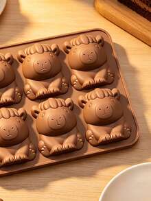 1pc Capybara Silicone IceCube Tray,6 Compartment Silicone IceCube Mold,3D Capybara Shaped IceCube Mold,IceCube Trays,Maker With Spill,Easy Release IceCube,Maker With Spill-Proof Removable Lid,Suitable For Whiskey,Cocktails, Coffee,Kitchen Utensils - Multicolor - View 12