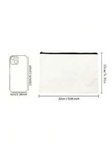 1pc Fashionable Cosmetic Travel Bag With Makeup Pattern Design - Lightweight Foldable Zipper Pouch, Suitable For Cosmetics, Toiletries And Pens - Easy To Wipe Clean, Ideal Gift For Women And Makeup Enthusiasts - Multicolor - View 5