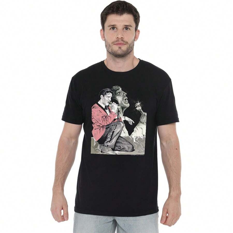 Camiseta 2026Band Camiseta Rock N Roll Smoke Unisex, Tallas S-5XL, Negra - Negro - Ver 1