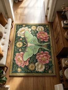 1pc Koi Pond Pattern Runner Rug, Hallway Long Carpet, Area Rug, Small Rug, Mat, Home Decor, Living Room Area Rug, Living Room Home Decor, Room Decor, Washable Rug, Graduation Gift - Butterfly Flowers - View 4