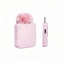 Pink Wireless Lavalier Microphone, 3-In-1 Wireless Lavalier Microphone, 2-In-1 Wireless Lavalier Microphone, Multiple Ports Optional, Professional Intelligent Noise Reduction, Omnidirectional Condenser, 230mAh Battery, Windscreen, USB Interface (Multiple Ports Optional), Rechargeable Lithium Battery, 2.4G/3G/4G/5G Connection, Suitable For Live Streaming, Interviews, Song Recording, Video Podcasts, Talk Shows And Vlogs. - View 13