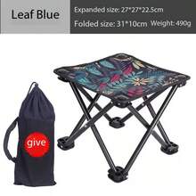 1pc Foldable Portable Camping Chair, Adult Mini Folding Stool For Fishing, Hiking, Gardening, Beach, With Carrying Bag (Camouflage Style) - Multicolor - View 8