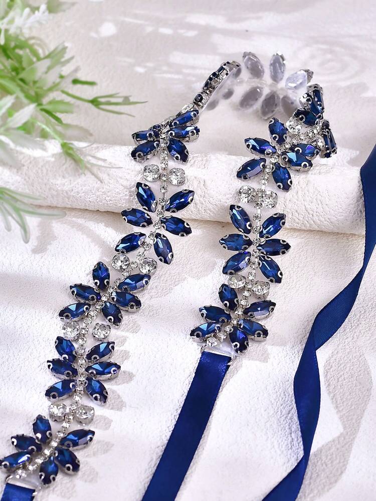royal blue belt for dress 1pc New Design Bridal Belt, Navy Ball Party Waist Accessory, Bridesmaid Belt, Wedding Supplies, Matches Daily Dresses Royal Blue Midi Dress