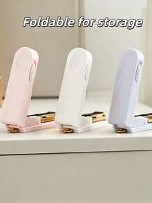 1 set Stapler Mini Portabel dengan 10# Staples 1000pcs, Stapler Lipat Ringan Kompak Alat Pengikat dengan Ekor Pelepas, Stapler Manual, Hadiah Kembali ke Sekolah untuk Siswa, Perlengkapan Scrapbooking Kantor Sekolah - Ukuran Mini - View 3