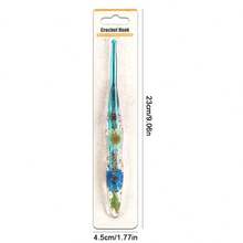 1pc Transparent Embedded Floral Resin Crochet Hook, Exquisite Bubble Shell Packaging, 2.0mm-8.0mm, Ergonomic Comfortable Handle, Suitable For Various Yarn Thicknesses, Ideal For Home DIY Sewing And Knitting Projects - Blister-coated Epoxy Crochet Hooks - View 16