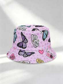 1pc Cute Cartoon Pattern Bucket Hat, Wide Brim Sun Hat, Lightweight Outdoor Beach Bucket Hat, Suitable For Spring, Autumn, Summer For Kids - View 11