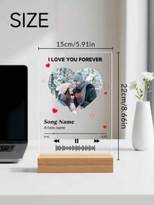 Wedding Season Customized Couple Engagement Acrylic Photo Frame Gift, Customized Acrylic Photo Frame, Customized Photo Plaque, Personalized Wedding Souvenir, Couple Customized, Valentine's Day Gift, Birthday Gift, Anniversary Gift, Couple Gift, Home Living, Home Decor, Souvenir, Reusable, Cute, High Quality, Birthday Gift, Wedding Anniversary Souvenir - Multicolor 2 - View 6