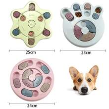 Dog Puzzle Toys Slow Feeder Interactive Increase IQ Food Dispenser Non-Slip Slowly Eating Bowl Cat Dogs Food Games - Pawprint Pink - View 2
