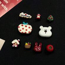 Each Set Contains 6 Or 9 Cartoon Apple Bear Fridge Magnets. These Exquisite Fridge Magnets Are Excellent Creative Gifts That Can Be Used To Decorate The Kitchen, Whiteboard, Storage Cabinet, Refrigerator, And Also For Home Decoration. - Style a - View 5