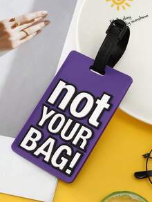Etiqueta de equipaje de goma suave de PVC creativa, etiqueta de identidad de maleta estilo tarjeta de embarque de dibujos animados, etiqueta de bolsa de viaje anti-pérdida, accesorio de equipaje portátil y duradero - Multicolor - Ver 16